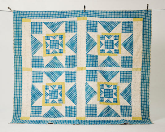 Antique Gingham Star Quilt