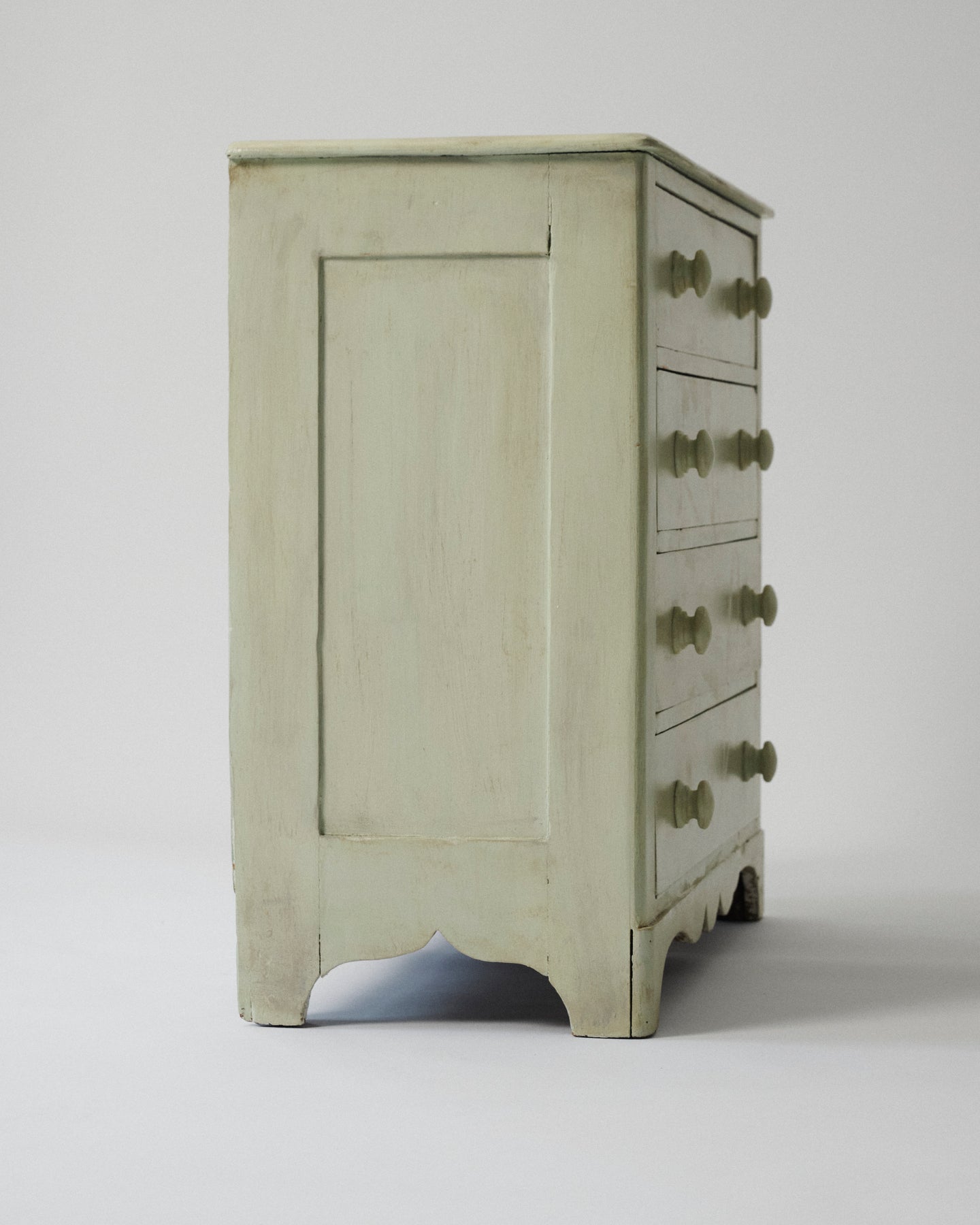 Custom Pine Dresser with Decorative Floral Painting