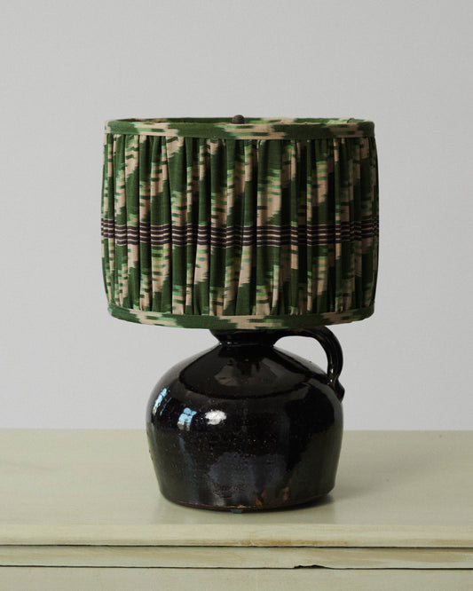 Aubergine Lamp with Robert Kime Pleated Shade