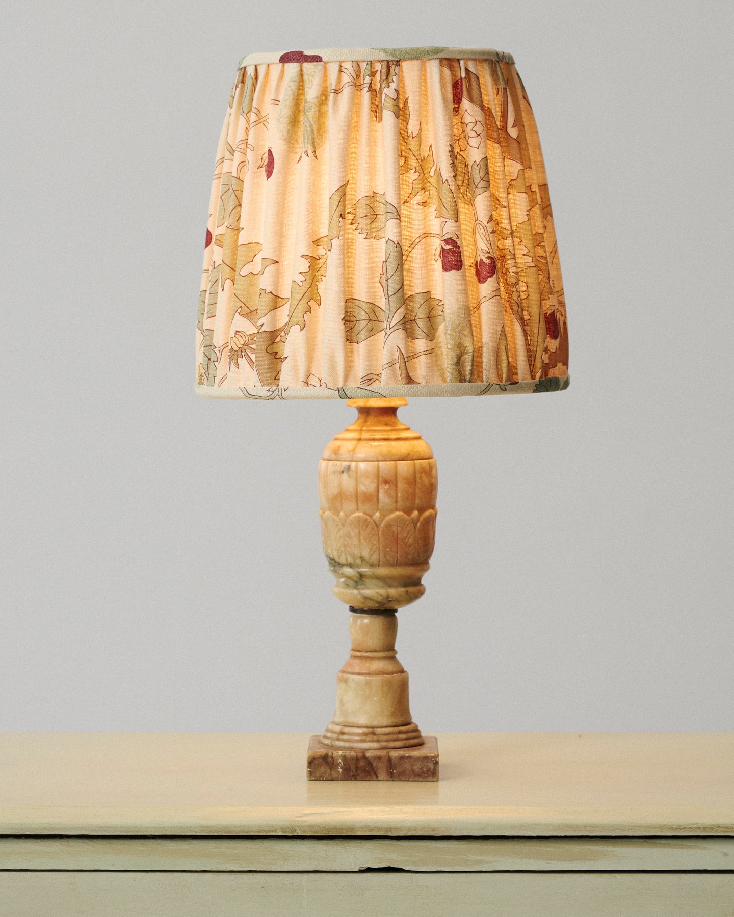 Alabaster Lamp with Robert Kime Shade